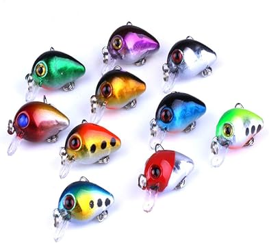 Amazon 安いの 擬似釣りルアーベイトフェイクフィッシュシェイプベイト屋外釣り用ミニルアーベイト10pcsランダムカラー で 使いやすくて 楽になる N K 釣り