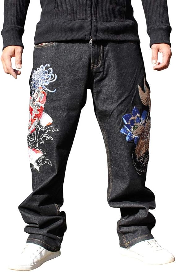 Amazon 和柄ジーンズ 和柄デニム 和柄刺繍ジーンズ B2103 錦鯉柄 和柄刺繍ジーパン 絡繰魂ボンタン特攻服 和柄メンズ ジーンズ 通販 Amazon 和柄ジーンズ 和柄デニム 和柄刺繍ジーンズ B2103 錦鯉柄 和柄刺繍ジーパン 絡繰魂ボンタン特攻服 和柄メンズ ジーンズ 通販