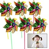 Toy Cubby Party Spinning Pinwheels - Pack of 12 Pieces - Flamboyant, Bombastic, Multi Colored Beach and Backyard Turn Wheel - Party Supply, Holiday Decor, and Summer Accessory