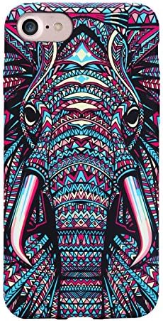 iphone7/8 Case, Jucellnday Vivid Animal Lines Scratch-Resistant Shock Absorption Technology Bumper Soft TPU Cover Case for iphone7/8- Elephant(2018)