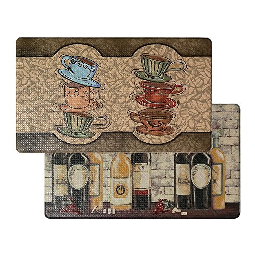 Art3d Premium Reversible Memory Foam Kitchen Mat AntiFatigue Chef Mat