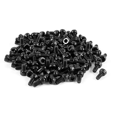 100 Pcs Stainless Steel Countersunk Hex Socket Knurled Bolt M2.5x5mm