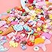 Habbi 180pcs Slime Charms Cute Set Mixed Candy Sweet Food Slime Beads Assorted Resin Flatback Cabochons for DIY Scrapbooking Crafts
