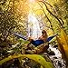 Kamileo Double Camping Hammock, Lightweight Nylon Portable Hammock with Sleep Mask and Tree Straps, for Camping Backpacking Outdoor Beach Yard (Blue)