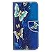 YOKIRIN LG K10 2017 Case, LG K20 Plus Case, Embossed Owl Tree Magnetic Folio Flip Stand Premium PU Leather Wallet Case TPU Inner Wrist Strap Kickstand Cover Skin with Credit Card Cash Pockets (Blue)