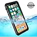 iPhone X/iPhone Xs Waterproof Case, Vapesoon Waterproof Shockproof Snowproof Clear Slim Case for iPhone X/iPhone Xs (5.8inch) -Gray/White (Black)