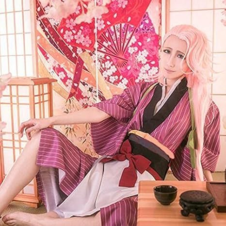 Amazon 刀剣乱舞 One Line 宗三左文字 そうざ さもんじ 内番服 浴衣 着物 6セット イヤリング付き コスプレ衣装 コスチューム L コスプレ 仮装 通販