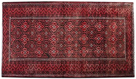 7'10"x3'11",baluch rug,Runner rug, Vintage wool rug, Red Rug, Woven Handmade, Tribal Classic Area Rug, Code : S0102403