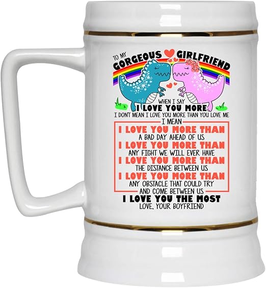to my gorgeous girlfriend mug i love you more