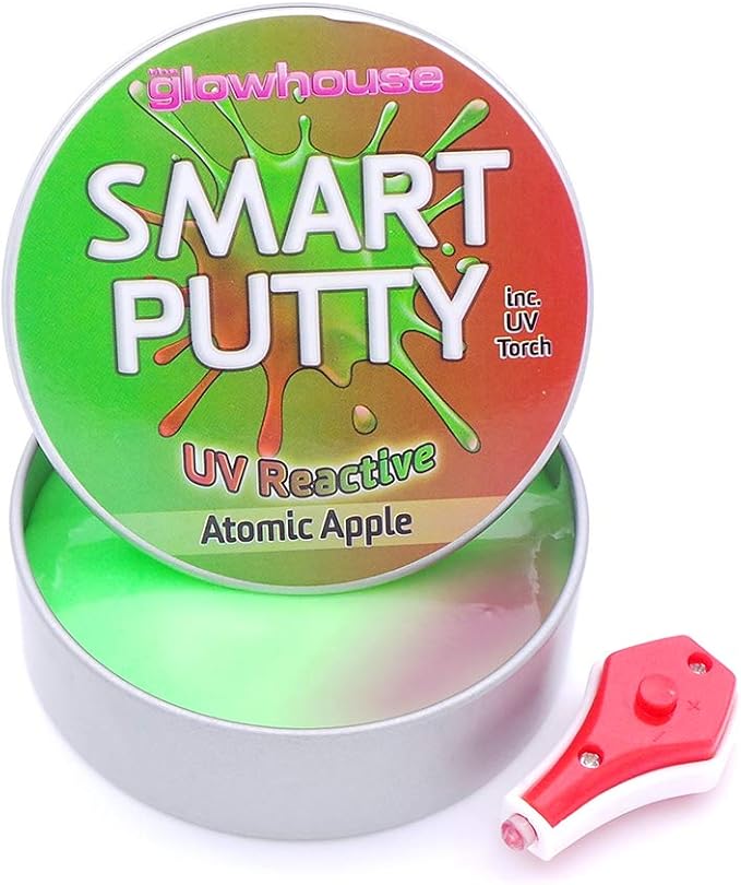 The Glowhouse Colour Changing Smart Putty UV Reactive (Atomic Apple