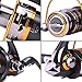 Sougayilang Spinning Fishing Reels with Left/right Interchangeable Collapsible Wood Handle Powerful Metal Body 5.2:1/5.1:1 Gear Ratio Smooth 11BB For Inshore Boat Rock Freshwater Saltwater Fishing