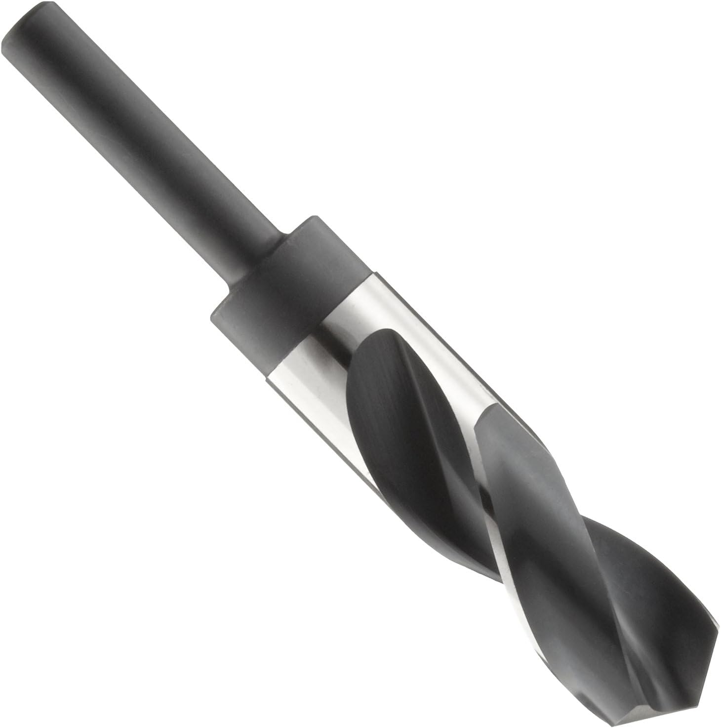 Precision Twist R56 High Speed Steel Reduced Shank Drill Bit, Uncoated (Bright) and Black Oxide Finish, 1/2" Reduced Shank, 118 Degree Conventional Point, 7/8"
