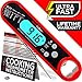 Alpha Grillers Instant Read Meat Thermometer for Grill and Cooking. Best Ultra Fast Waterproof Digital Kitchen Food Probe with Backlight & Calibration. Internal BBQ Grilling Temperature Guide Included