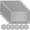 Panngu-Modern-Placemats-Set-of-6-Premium-Table-Place-Mat-with-6x-Placemats6x-Coasters-Heat-Resistant-Washable-445X30cm-Simple-Silver-Grey Panngu Modern Placemats Set of 6, Premium Table Place Mat with 6x Placemats+6x Coasters Heat Resistant Washable, 45X30cm…