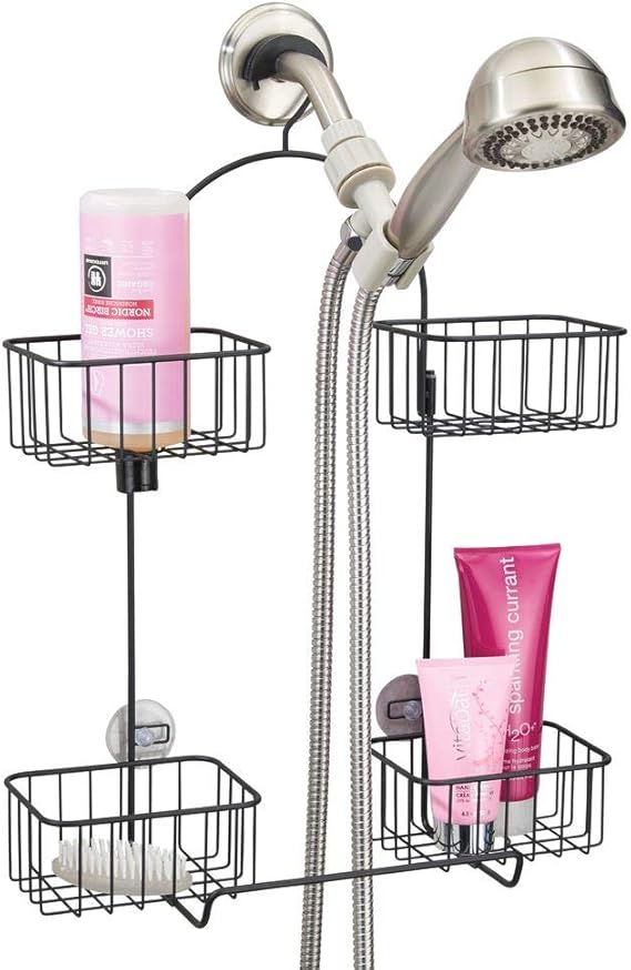 mDesign Metal Hanging Bath and Shower Caddy Organizer for