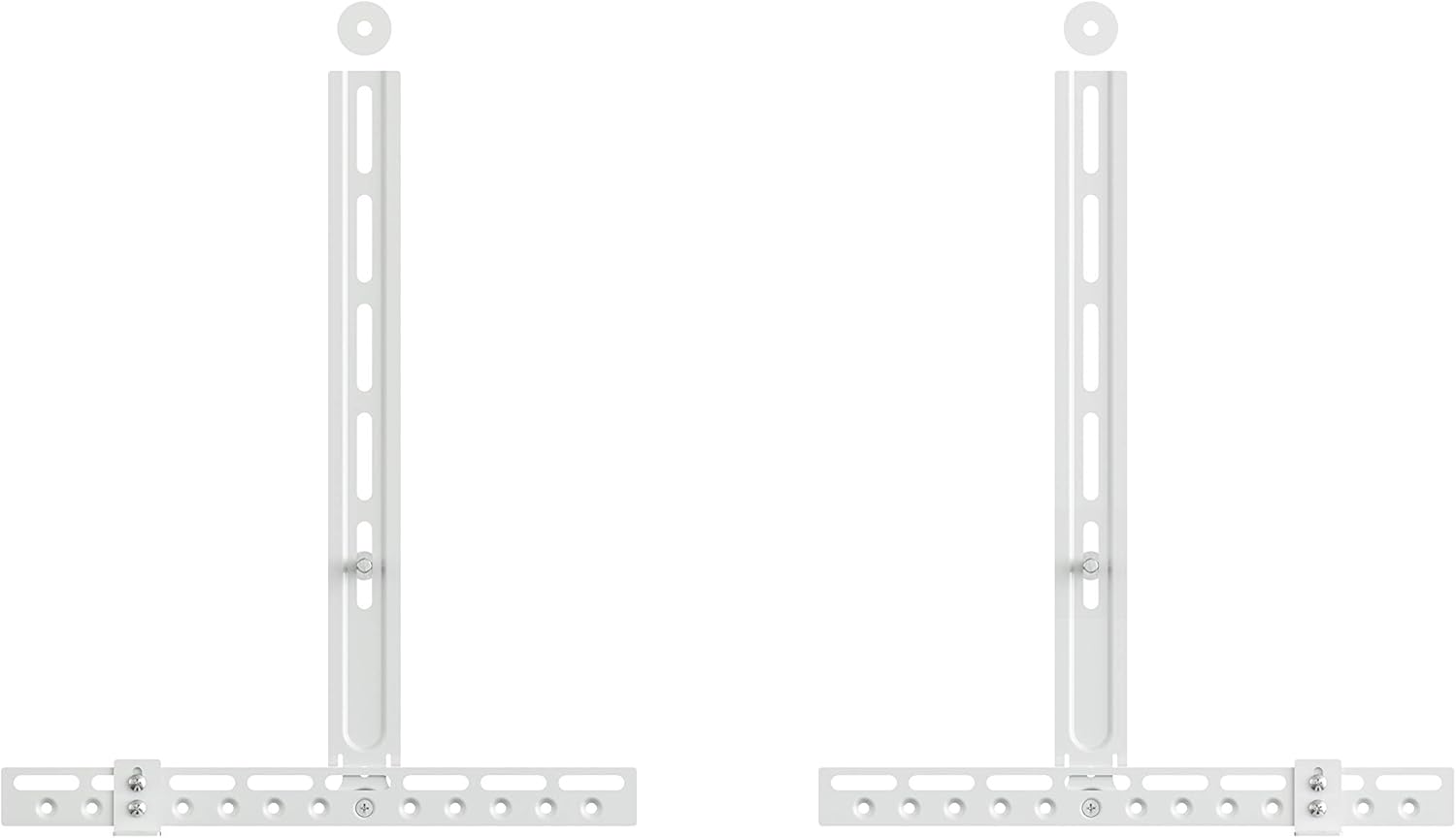 MAHARA Soundbar Brackets White, Soundbar Mount Attaches to TV Wall Mount (Above or Below) or Directly to TV VESA