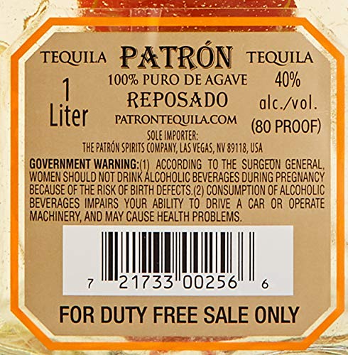 Patrón Tequila Reposado 40% Vol. 1l in Geschenkbox – Bild 8