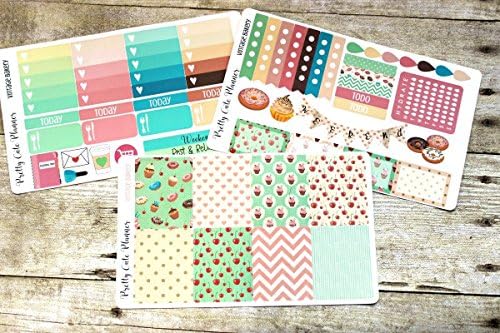 Weekly Planning Stickers / Donut Cupcake planner stickers / Erin Condren Stickers / Happy Planner Stickers / Planner sticker set / Planner Decor