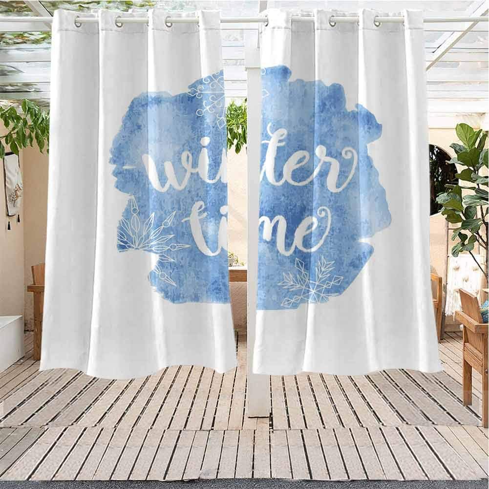 Sale Online Outdoor Curtain Outdoor Curtain For Porch Christmas Decoration Winter Winter Time Typographic Design Out Thermal Insulated For Patio 38w X 45l Cheap Store Propangas Com Br