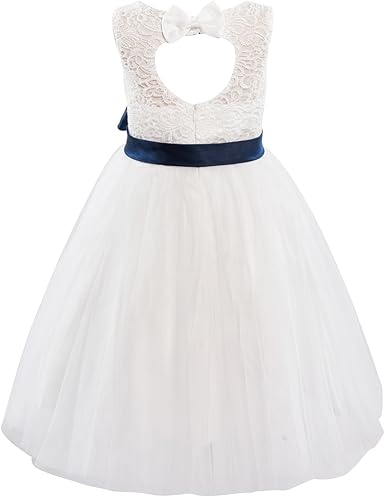 ivory lace tulle flower girl dress