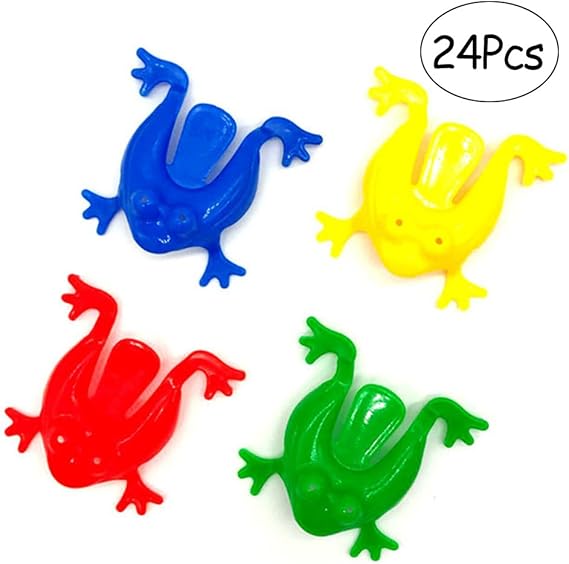 TOYMYTOY Plastic Jumping Leap Frog Toy for Kids Children Toddlers 24PCS