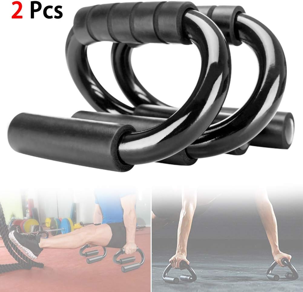 QINGKONG 1Pair Push Up Bars for Floor S Shape Fitness Press-up Stands Foam Handles for Men Women Pectorals Muscle Building