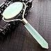 EQLEF® 100% Natural Beautiful Polished Green Jade Gemstone Facial Beauty Massage Roller Stick Face Neck Healing Slimming Massager Wand Anti