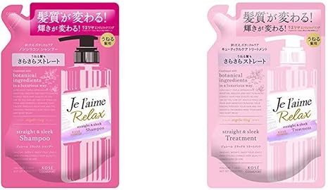 Amazon セット買い Kose ジュレーム リラックス シャンプー ストレート スリーク つめかえ うねる髪用 360ml ジュレーム リラックス トリートメント ストレート スリーク つめかえ うねる髪用 360ml ジュレーム シャンプー 通販