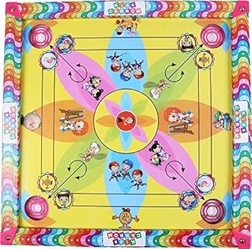 Jaykal Carrom Board with Ludo and Snake Ladder 3 in 1 Game, Carrom Board for Kids (26x26 Inches)