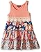 ZUNIE Girls' Striped Knit to Chiffon Tiered Skirt