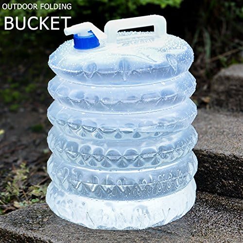 meicent Outdoor Collapsible Water Container,Food Grade PE Soft Plastic(BPA Free),Leak Proof Lid,Adjustable Spigot,Portable Water Carrier for Camping,Outdoor Survival,Picnic,BBQ,3.9gal(15L)