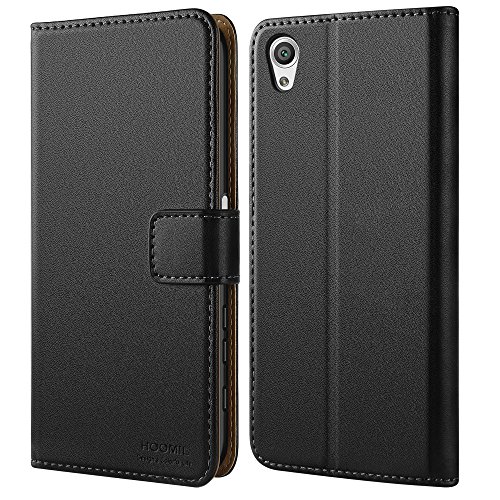 HOOMIL Sony Xperia X Case Premium Leather Case for Sony Xperia X Phone Wallet Case Cover (Black)