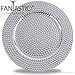 FANTASTIC :) Round 13 Inch Plastic Charger Plates with Eletroplating Finish (6, Hammer Silver)
