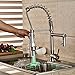 Rozin® Deck Mount Single Hole Kitchen Sink Faucet LED Light Pull Down Sprayer Mixer Tap Brushed Nickel