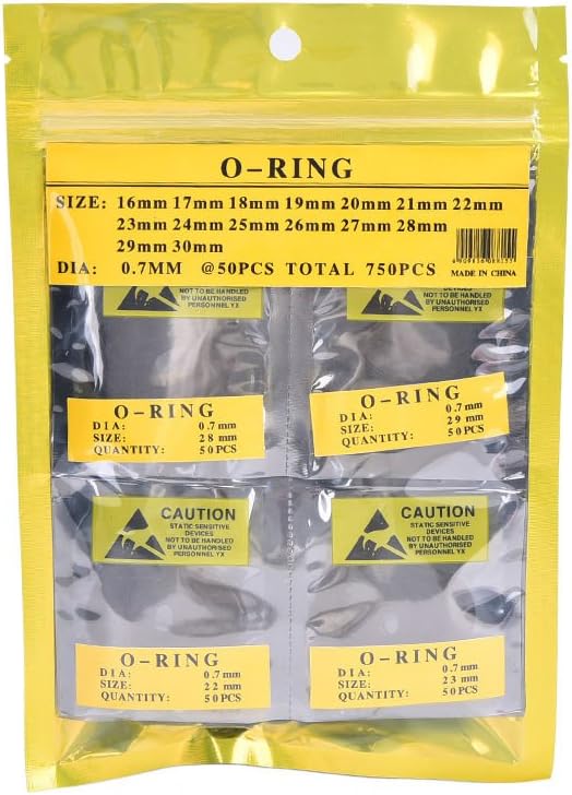 ZJKJ 950pcs O Ring Watch Back Gasket Rubber Seal Washers Set Watch Gasket Kit (0.7 mm)