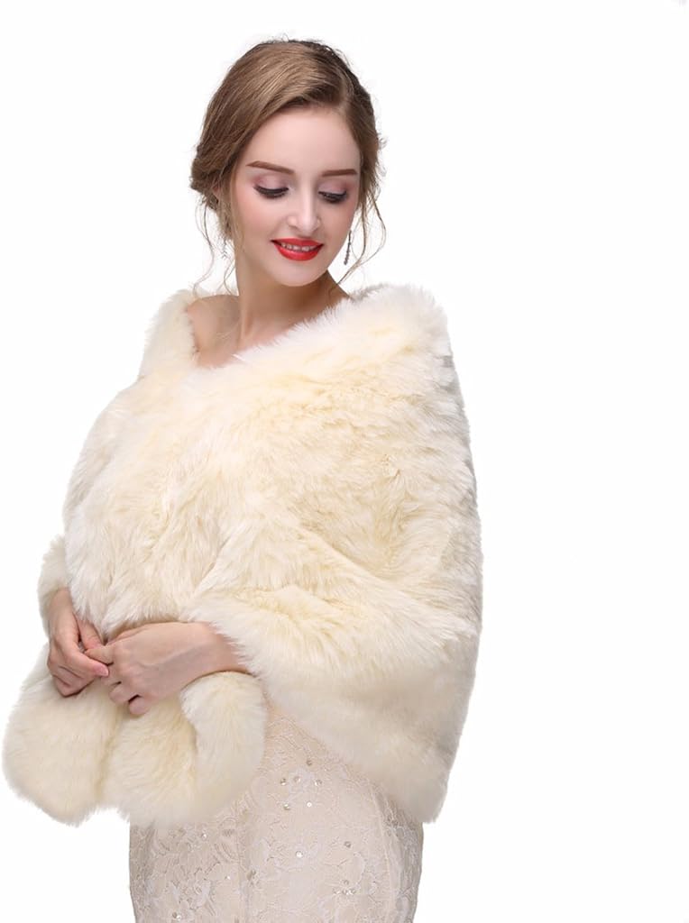 wedding shawl fur