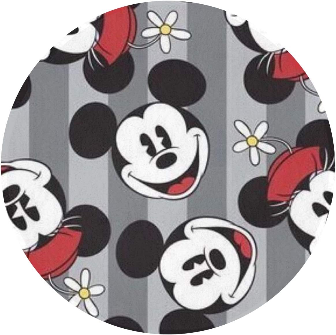 Duwamesva Round Rug- Mickey Mouse Art Deco Modern Flannel Microfiber Non-Slip Round Area Rug Living Room Study Floor Mat