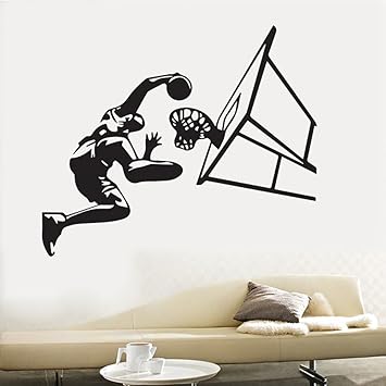 pegatinas de pared vinilo Home Decor Wall Sticker Basketball ...