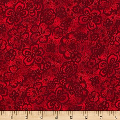 Blank Quilting 108" Wide Quilt Back Isadora Fabric by The Yard, Cherry