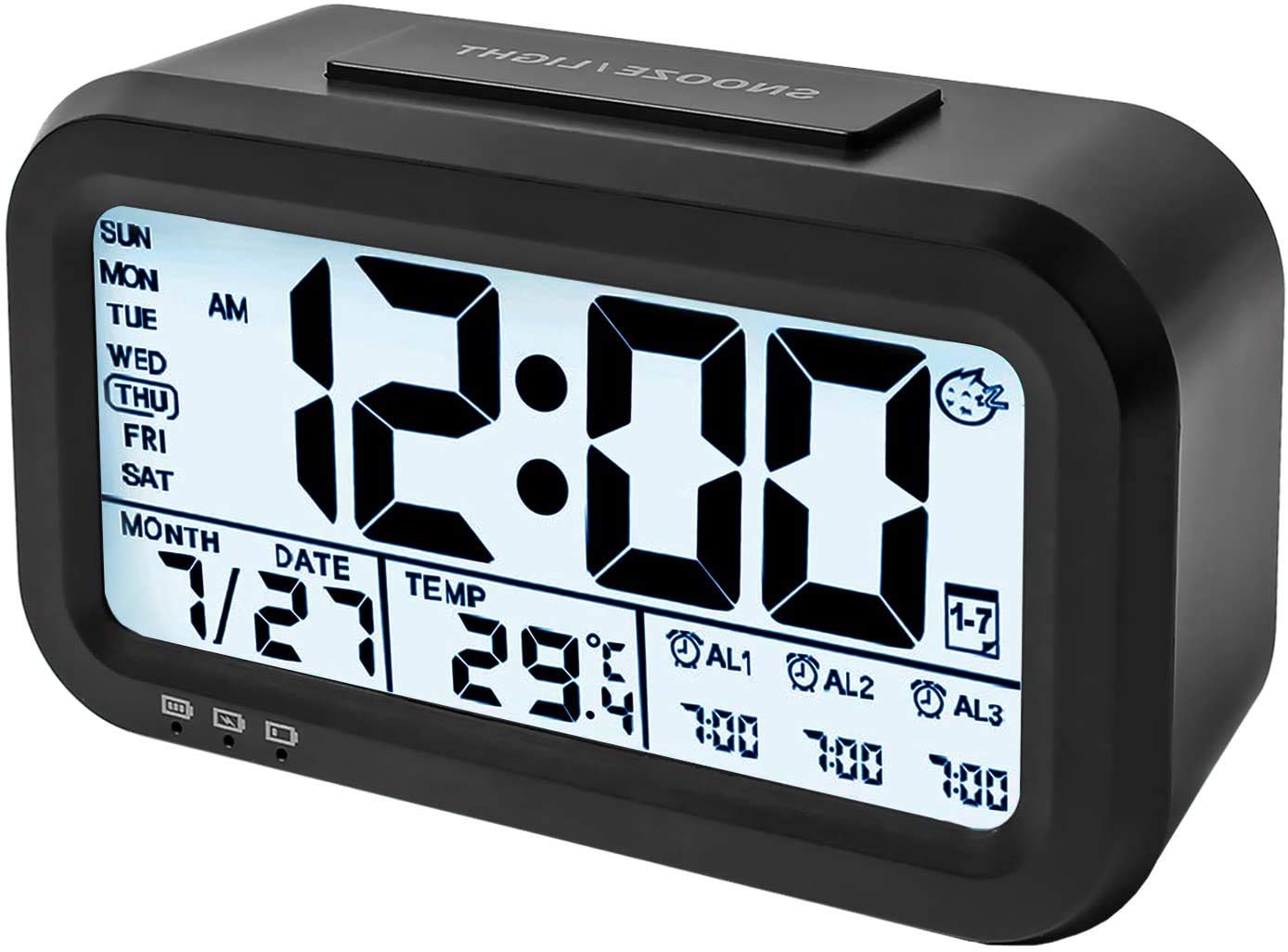 ELYSIUM Digital Alarm Clock LED Display Table Clocks for Students