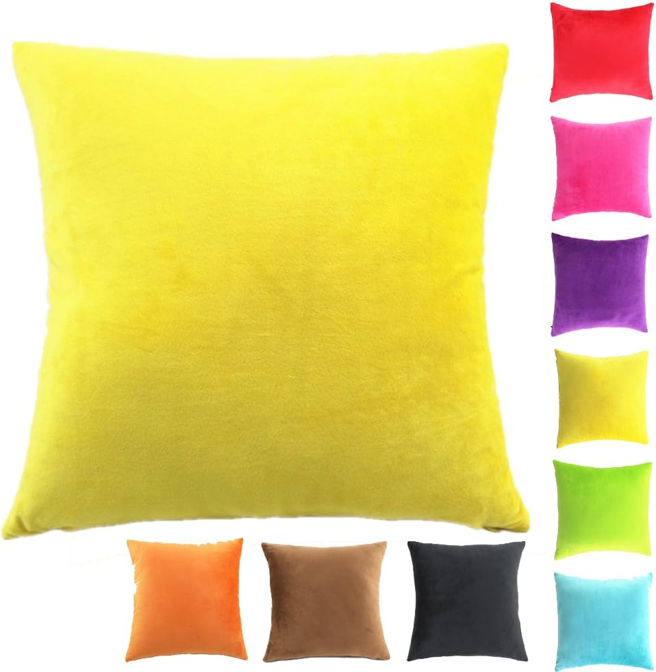 Short Plush Square Home Decor Throw Sofa Car Cushion Cover Pillow Case,11 Colors 6 Size