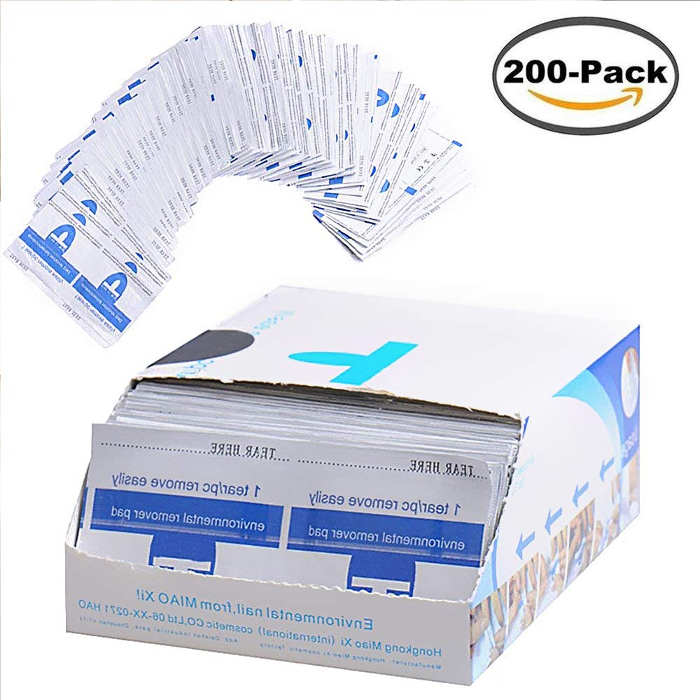 Foil Nail Polish Remover Pads,AIDUE 200PCS Acrylic Nail Polish Remover Wipes UV Gel Nail Polish Remover