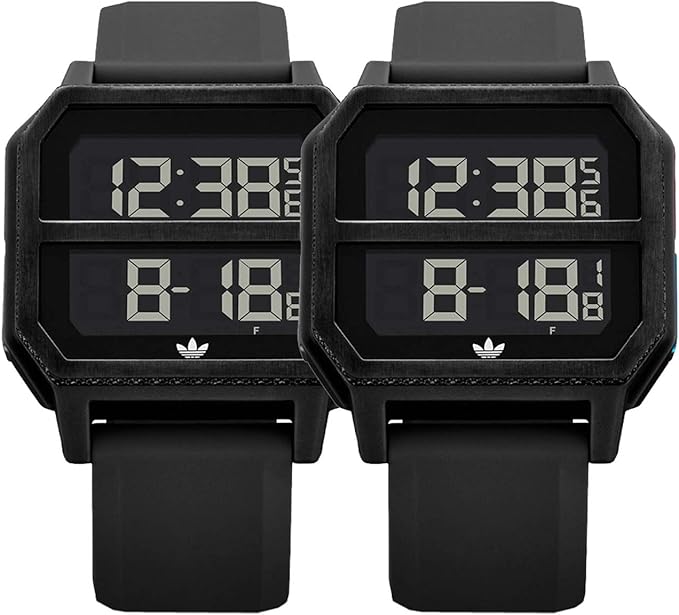 Amazon ペアウォッチ 2本セット Adidas アディダス 腕時計 シリコン ユニセックス Z16 3042 ブラックペア 並行輸入品 メンズ腕時計 腕時計 通販