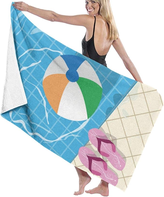 HloChang Swimming Pool Beach Bath Towel Microfiber Beach Towel Beach