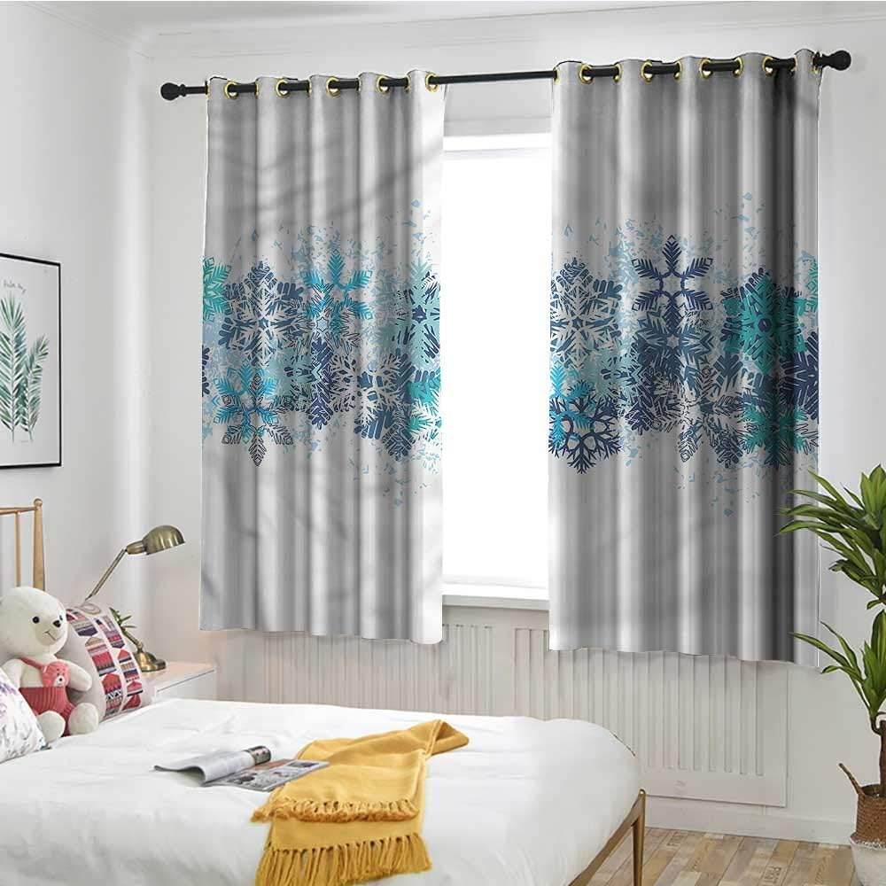 Amazon Com Lightly Lace Curtains Snowflake Festive Illustration
