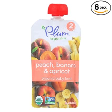 Plum organics Baby puree pch aprct ban 4oz (890180001214)