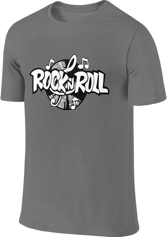 Rock_N_Roll T Shirt Men's Casual Short Sleeve Tee Shirt