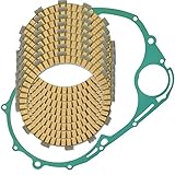 CALTRIC CLUTCH FRICTION PLATES w/GASKET FIT YAMAHA V-STAR 1100 XVS1100 CLASSIC 2000-2009
