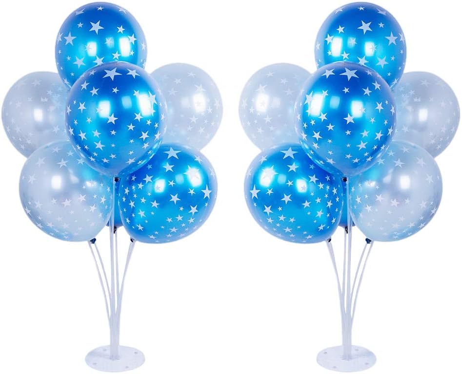Zagtag 2 Pack DIY Table Balloon Stand Kit, Reusable Clear Balloon Holder for a Birthday Party, Wedding, Baby Shower, Ceremony, Balloons Base Pole for Party Decorations and Festival Decorations