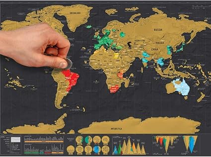 Amazon Co Jp スクラッチワールドマップポスター チューブ付き 世界地図 スクラッチマップ 国際スクラッチワールドトラベルマップ ホーム キッチン